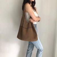 2025 Bolso de punto hueco para mujer, bolso tejido con dopamina, bolso de un solo hombro moderno y versátil, bolso de mano, Navidad - details 3