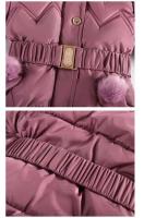 Abrigo de Invierno para Niñas Cálido, Grueso, con Capucha y Cuello de Piel - details 8