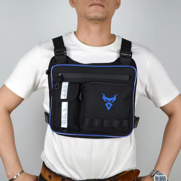 MOTOCENTRIC-Bolsa de pecho para motociclismo Unisex, impermeable, para Motocross, de alta capacidad, reflectante nocturno - 1