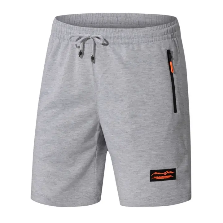 Pantalones cortos de algodón de los hombres casuales verano nueva moda con bolsillos laterales y cremallera pantalones de correr al aire libre - 1