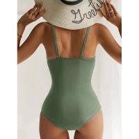 2025 Traje de baño de una pieza de talla grande para mujer, sexy con cuello en V profundo, bikini, tanga, monokini, traje de baño - details 7