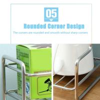 Estante organizador de cocina moderno, estante de almacenamiento para baño de doble capa, ahorro de espacio, gran capacidad, organizador de fregadero de cocina impermeable - details 2