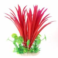 Plantas artificiales de plástico para acuario, hierba para FONDO DE pecera, adorno de decoración, 1 unidad - details 0