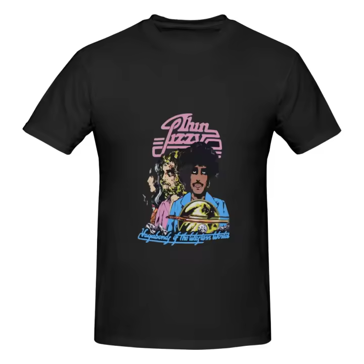 Camiseta de algodón Lizzy Vagabonds Of The Western World para hombres y mujeres - 1