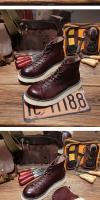 Botas de hombre de alta gama de cuero zapatos de hombre de piel de vaca de capa superior - details 8
