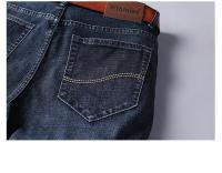 Vaqueros rectos informales azules y negros elásticos para piernas, modernos y clásicos, ropa de marca para hombre - details 12