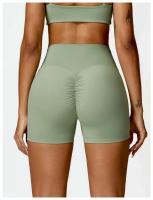 Pantalones Cortos de Cintura Alta de Yoga Ouwu Anti-Esqüí, Ideal para Ciclismo, Correr, Entrenamiento Intenso, Gimnasio Ropa Deportiva para Mujeres - details 13