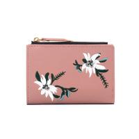 Cartera corta coreana para estudiantes, billetera de cuero PU con cremallera, flores bordadas, Mini bolso para mujer - details 17