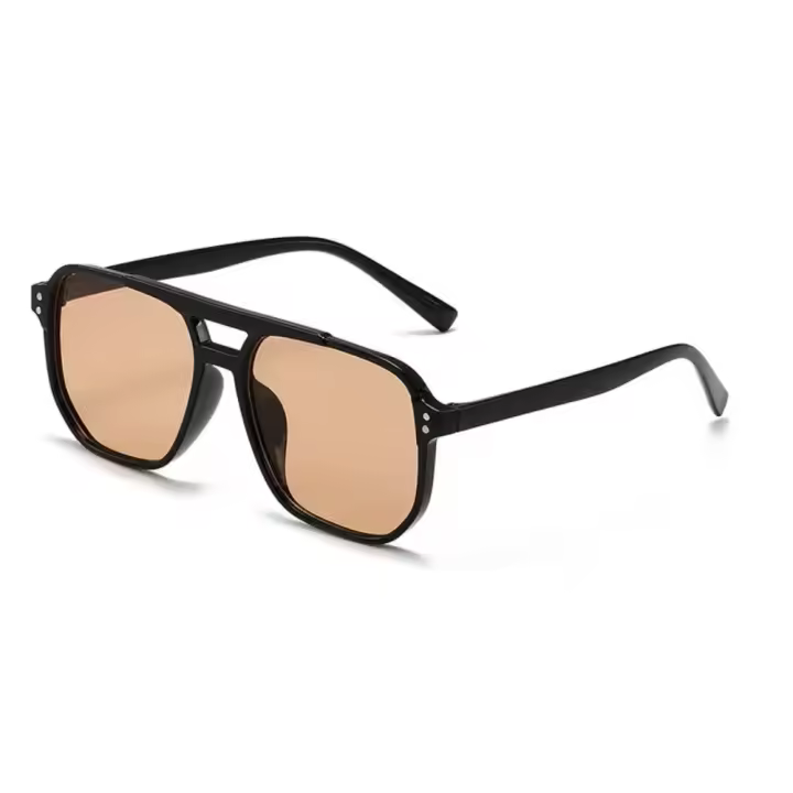 Gafas de sol Punk con montura cuadrada, lentes Anti-UV para Conductor de viaje, Retro, protección ocular para playa, tonos negros - 1