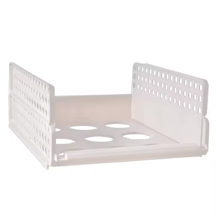Estante de almacenamiento de ropa multicapa, cesta de plástico apilable para cajón, armario - 1