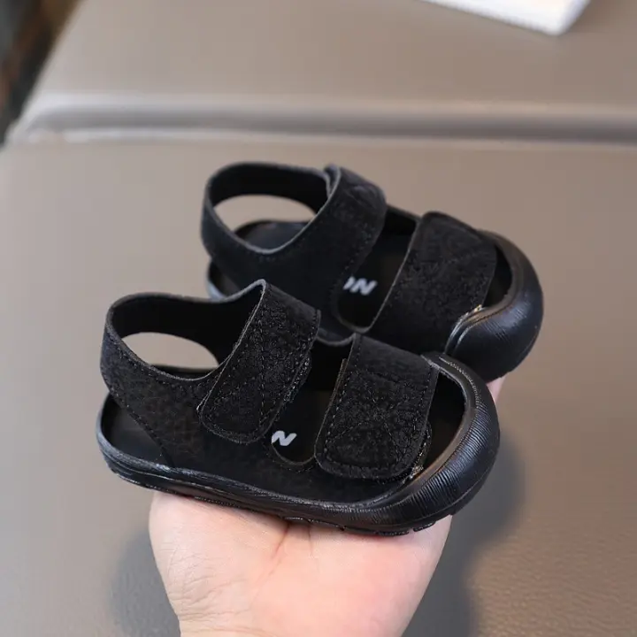 Verano nuevos niños zapatos de bebé sandalias de suela blanda niñas bolsa de bebé cabeza zapatos de playa Velcro zapatos de niño - 1