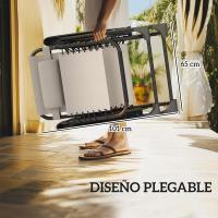 Set de 2 Tumbonas Jardín Exterior Plegables con Mesa Auxiliar Portavasos Tumbonas de Gravedad Cero con Respaldo Ajustable Reposabrazos Extraíble para Patio Piscina Terraza Exterior Beige - details 2