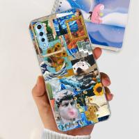 Funda trasera con patrón de gato para Vivo Y7s, carcasa de silicona transparente de TPU suave a la moda para niños, fundas para Vivo Y7s V1913A V1913T - details 36