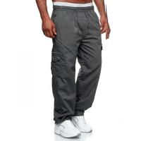 Pantalones casuales sueltos rectos con múltiples bolsillos para hombre, pantalones - details 22