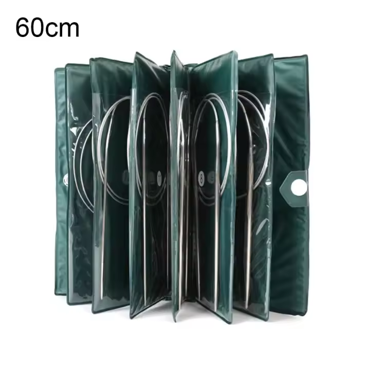Agujas de tejer circulares hechas a mano, herramientas de tejer de acero inoxidable para manualidades, gancho de ganchillo - 1