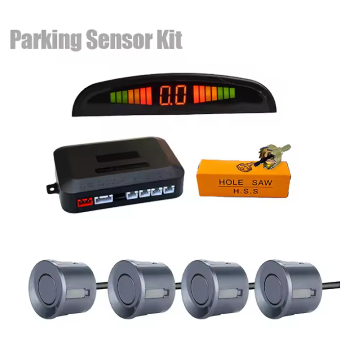 Kit de Sensor de estacionamiento LED Universal para coche, pantalla Digital precisa de 4 Radar, alarma de distancia de obstáculos, Kit Parktronic - 1