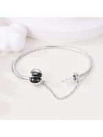Pulsera de plata de ley 925 con forma de corazón y mariposa para mujer, brazalete de cadena de seguridad, compatible con abalorios originales, joyería - details 11