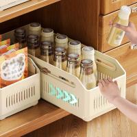 Contenedor de almacenamiento de cocina creativo, caja telescópica retráctil ajustable estirable, cajón de almacenamiento de gabinete apilable extraíble - details 11
