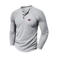 Camisetas Henry de Moda Primavera 2025 Tees de Manga Larga con Cuello Redondo para Hombres - details 2