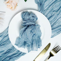 Servilleta de gasa verde salvia, mantel individual para mesa, comedor, boda, fiesta, banquete, Navidad, arcos, decoración de pasteles, 6 uds. - details 4
