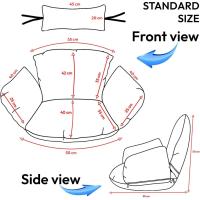 Cojín Colgante de Huevo Respaldar con Almohada para la Cabeza Impermeable Para Jardín Patio Marrón - details 2