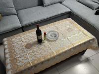Mantel estampado en caliente a prueba de aceite rectangular de plástico PVC impermeable para el hogar, mantel - details 15