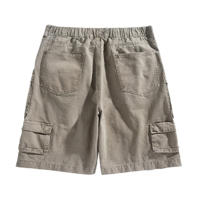Pantalones cortos de algodón puro de verano para hombre, pantalones cortos cómodos y transpirables con múltiples bolsillos, pantalones cortos Cargo con movimiento, nuevos pantalones cortos de mezclilla de moda sólida para hombre - details 6