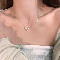 Collar de mariposa de acero inoxidable 316L, cadena ligera de lujo para clavícula pequeña, joyería exquisita de moda para mujer - details 6