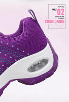 Zapatillas de moda para mujer Zapatillas de malla transpirable con amortiguación de aire Zapatos casuales con aumento de altura para mujer - details 4
