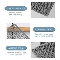 Tapete de silicona para mesa de 13,5 x 13,5 pulgadas, tapete para fregadero, protectores para fregadero, antiescaldado, fácil de limpiar, aislante del calor - details 6