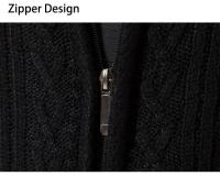 Cardigan de Pendiente de Lana de Cashmere Cuello Alto con Cremallera, Moda de Otoño e Invierno para Hombres - details 3