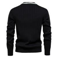 Chaqueta de punto de tendencia de suéter de manga larga con cuello en V para hombre de otoño e invierno - details 19