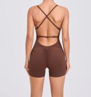 Mono de yoga Peach para levantamiento de glúteos y espalda hermosa para correr al aire libre para mujer, ejercicio ajustado, mono de fitness de secado rápido - details 22