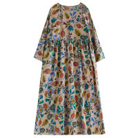 Vestido Vintage de Algodón de Manga Larga Talla Grande, Elegante y Suelto para Mujeres - details 84