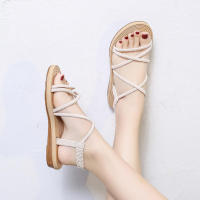 2025 Sandalias de mujer, zapatos de playa planos y cómodos, estilo romano, punta cerrada, zapatos de moda de verano - details 5