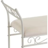 Banqueta pie de Cama de Metal Blanca de 64x68x30 cm - details 4