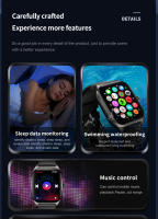 Reloj inteligente LX306, dispositivo con control del ritmo cardíaco y del oxígeno en sangre, Bluetooth, llamadas, pronóstico del tiempo, múltiples modos deportivos - details 13