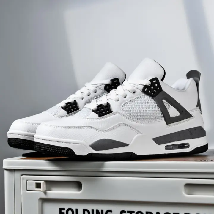 2025 nuevos zapatos acolchados de aire zapatillas para parejas 4 generaciones de zapatillas de baloncesto zapatillas transpirables - 1