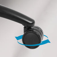 Silla Escritorio, Silla Oficina de 200 kg para Personas Pesadas, Silla Ergonómica Escritorio con Reposabrazos Abatibles, Sillas Escritorio de Cuero PU, Respaldo Alto, Negro - details 7