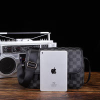 Bolso casual para hombre, almacenamiento multifuncional, bolso de hombro para hombre a cuadros informal a la moda, nuevo bolso de mensajero de gran capacidad - details 7