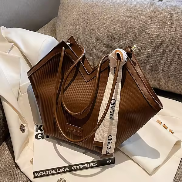 Bolso de Cuero para Mujer de Gran Capacidad Bolso Complemento Casual para Todos los Mancuernos - 1
