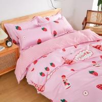 Juego de Cubierta de Edredón con Flores Moradas 3/4 Piezas en Rojo y Negro con Sábana Plana y Ropa de Cama de Lujo para Mujer y Niña - details 28