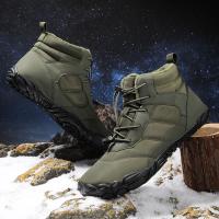 Zapatillas de deporte cálidas de invierno, zapatillas de goma Unisex para acampar, impermeables, antideslizantes, botas de nieve de tobillo alto, zapatos transpirables para correr descalzos - details 2