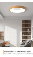 Lámpara de techo 30W 40cm - Luz de temperatura de color opcional Control remoto - Diseño efecto madera - details 7