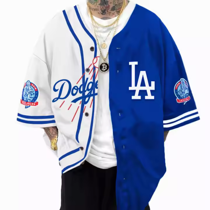 24 Ropa deportiva juvenil de béisbol Chaqueta de equipo de los Yankees de talla grande con cuello en V y manga corta - 1