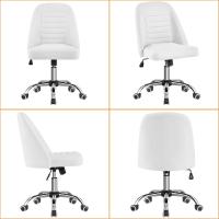 Escritorio Silla Giratoria de Cuero PU Silla Ergonómica Silla Sin Reposabrazo Silla con Ruedas - details 4