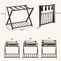 Portaequipajes Plegable Soporte de Metal para Maleta Ahorro de Espacio - details 17