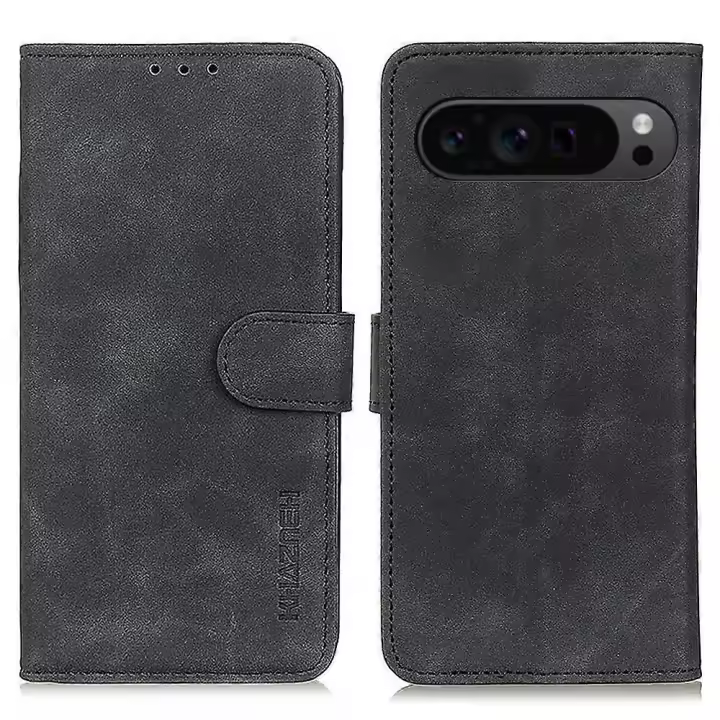 Funda de teléfono de cuero PU de diseño retro para Google Pixel 9 Pro - 1