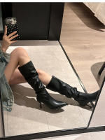 Nuevas botas de tacón fino para hombre pequeño pero botas de moda hasta la rodilla botas de mujer - details 26