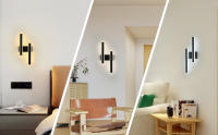 Goeco Luz de Pared LED Negra 32W Ahorro de Energía Regulable Brillo Blanco Caliente/Medio/Frio - details 0